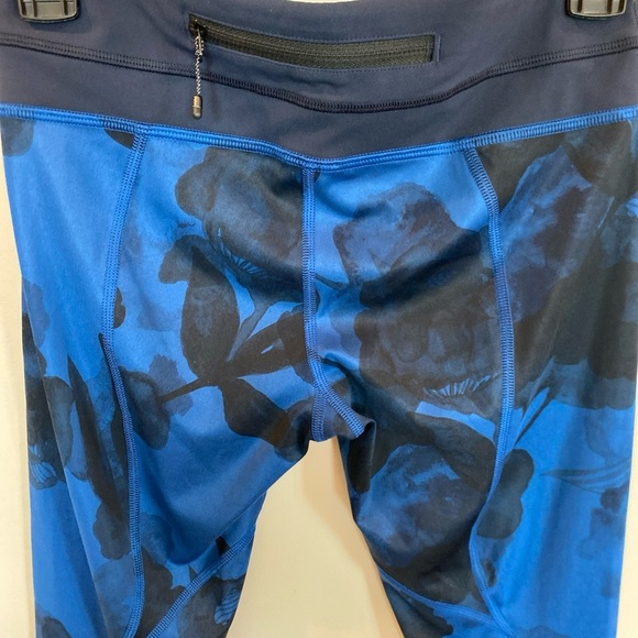 Lululemon Wunder Under Full On Leggings Crop Womens Size 4 Blue Black - Picture 4 of 7